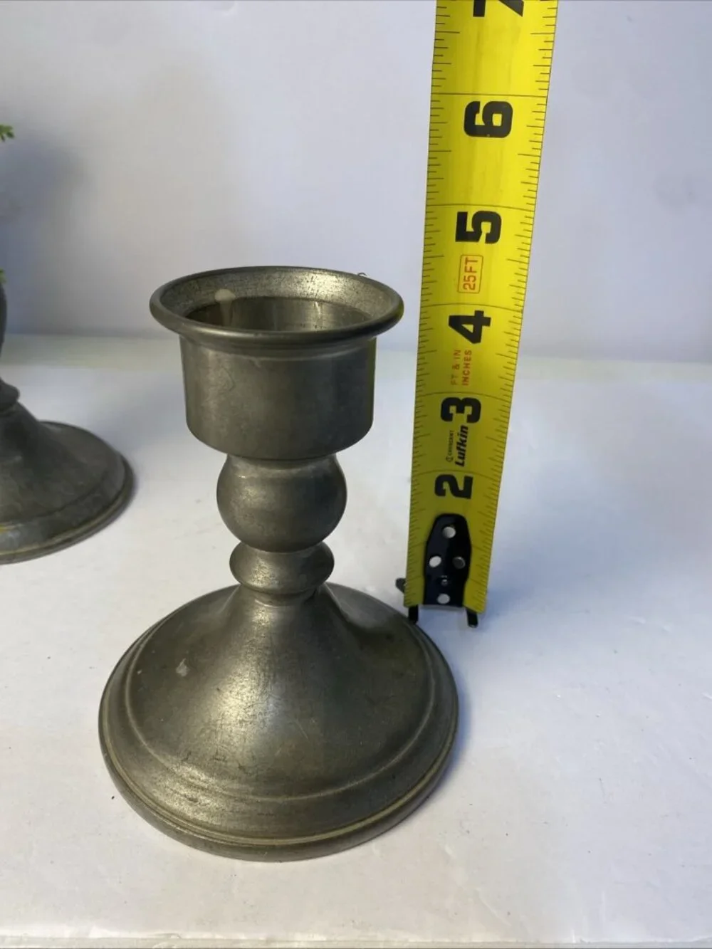Leonard Genuine Pewter Candle Stick Holders, Weighted, Vintage, Made in Bolivia